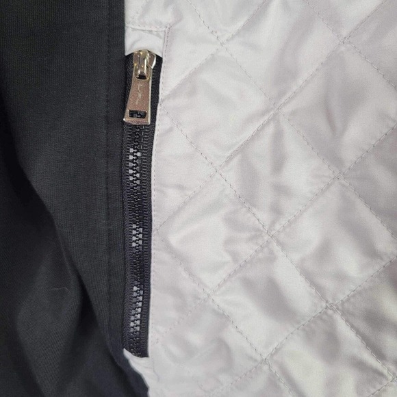 LRL Ralph Lauren Jacket Black White Puff Active Coat Womens Size Large Full Zip - Picture 5 of 9